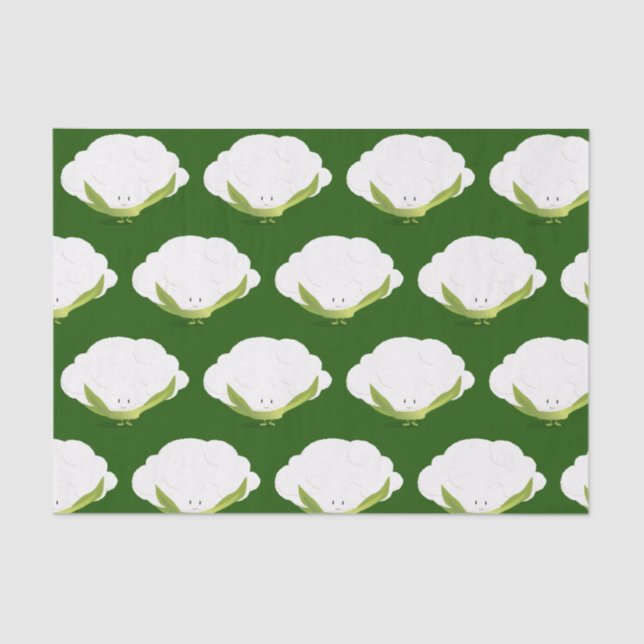 Mousseline Chou-fleur Caractère Cute Aliment Papier Tissu (Recto)