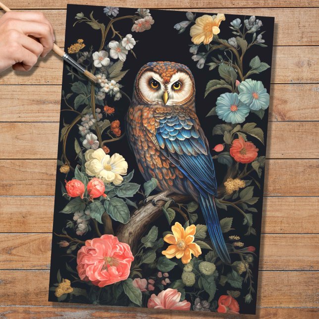 Mousseline Chouette en Tapisserie 3 papier découpage (Créateur téléchargé)