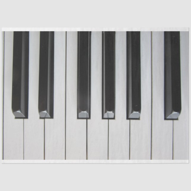 Mousseline Clavier de piano 4 découpage Papier de tissus (Recto)