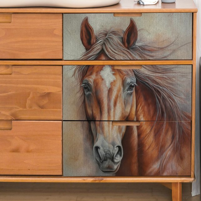 Mousseline Closeup de cheval sauvage Brown Découpage Papier d (Créateur téléchargé)