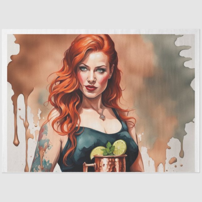 Mousseline Cocktail Cuties - Moscou Mule Decoupage Papier (Recto)