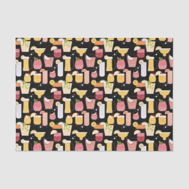 Mousseline Cocktails Papier Tissu (Recto)
