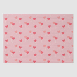 Mousseline Coeur Lollipop Valentine Love Tissu Papier