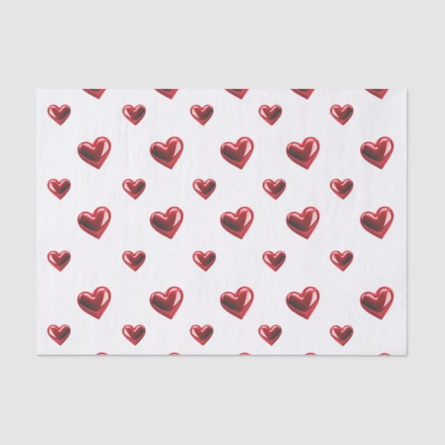 Mousseline Coeurs papier de tissus (Recto)
