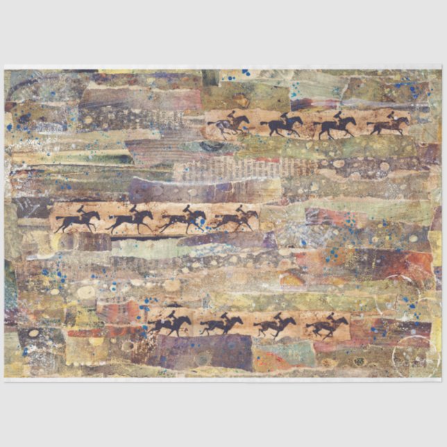 Mousseline Collage d'art Tissu ou papier découpage (Recto)