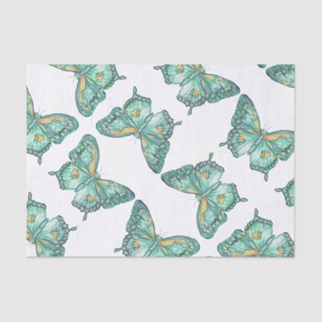 Mousseline Conception de papillon Swallowtail sur papier de t (Recto)