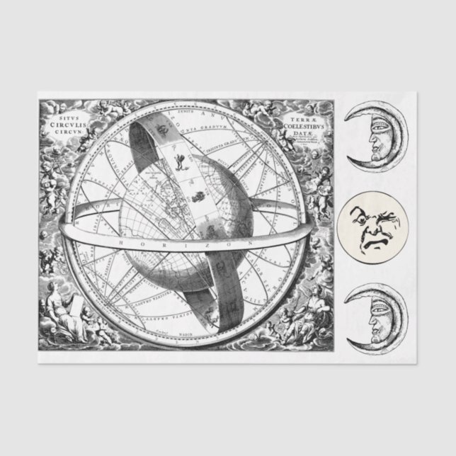 Mousseline Constellations Zodiac 22 Papier blanc noir (Recto)