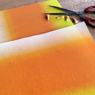Mousseline Corne de bonbons Ombre blanc orange jaune papier T
