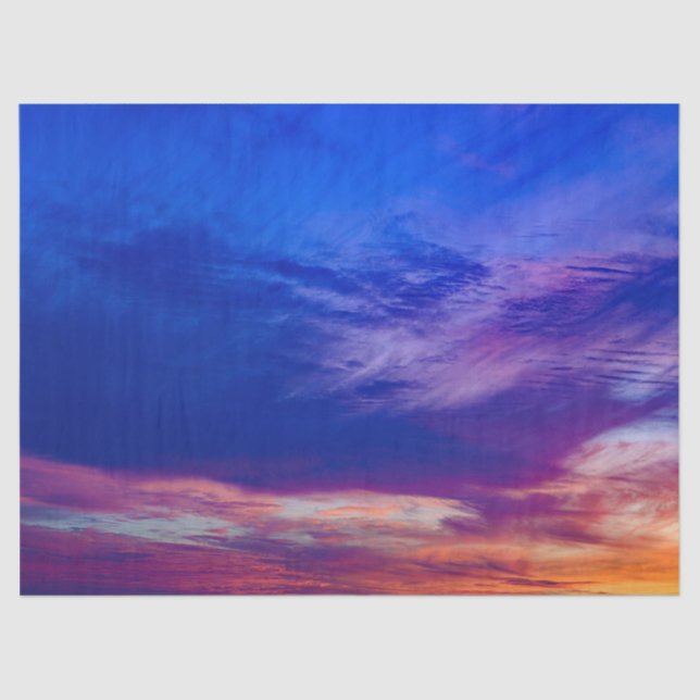 Mousseline coucher de soleil à la plage 3 papier de tissu (Recto)