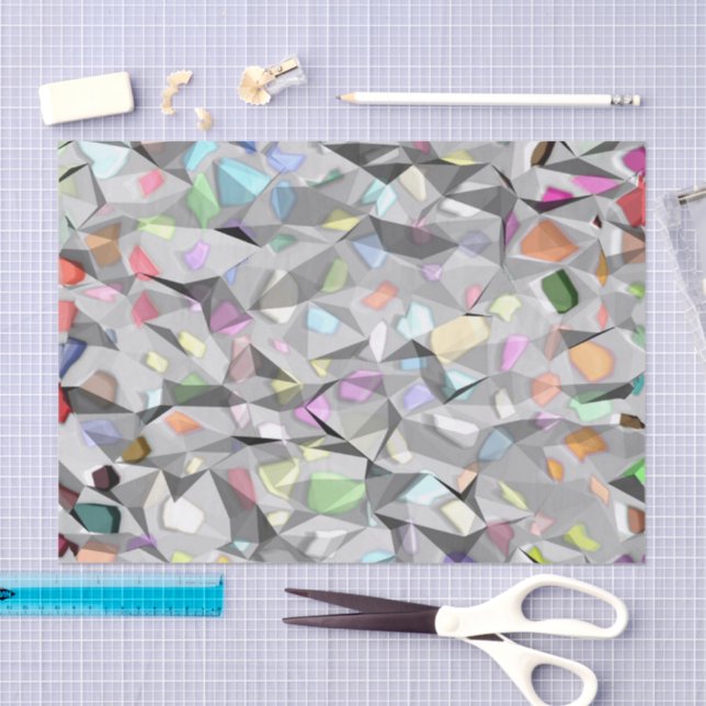 Mousseline Couleurs Papier de tissu Crevé (Artisanat)