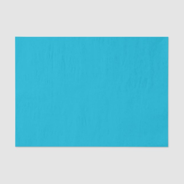Mousseline Couleurs Tendances - Papier Tissu Cyan Vivid (Recto)