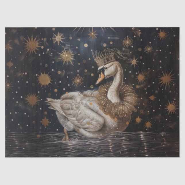 Mousseline Couronne - Peinture à l'huile Papier de tissus (Recto)