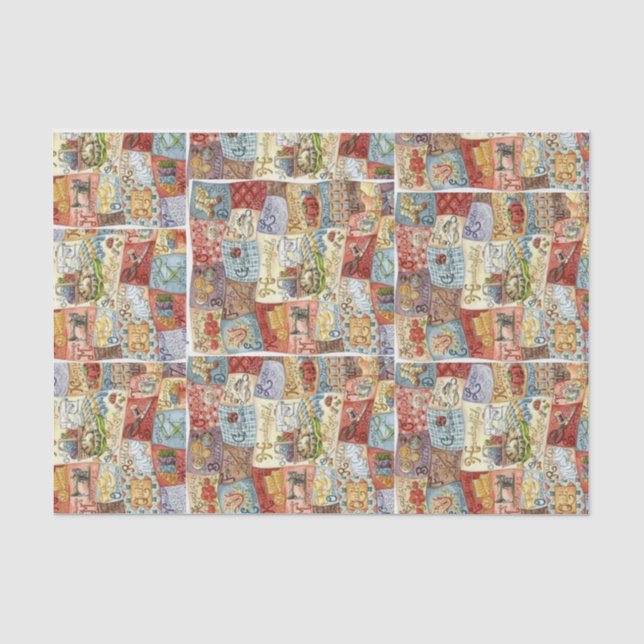 Mousseline Couture Vintage papier de tissus (Recto)