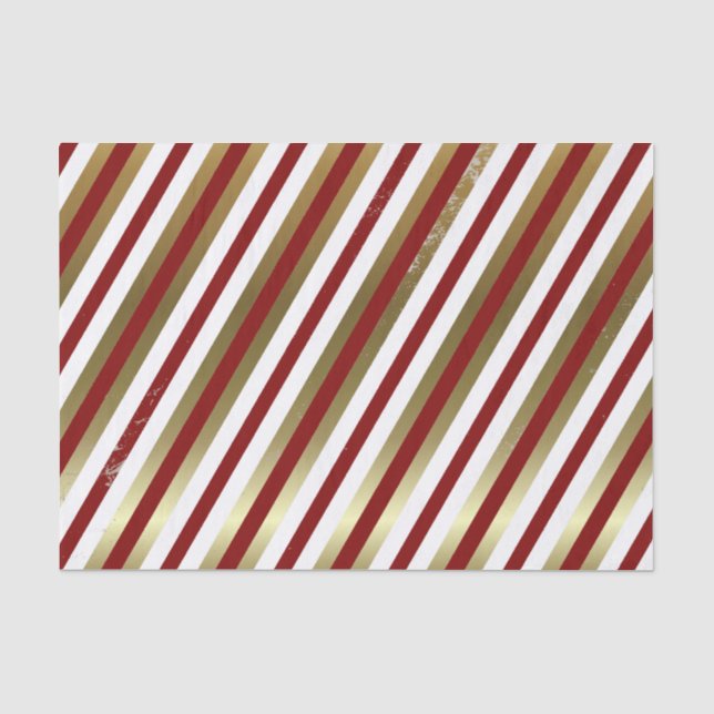 Mousseline Cranberry, Blanc, Papier Tissu Bande Or (Recto)