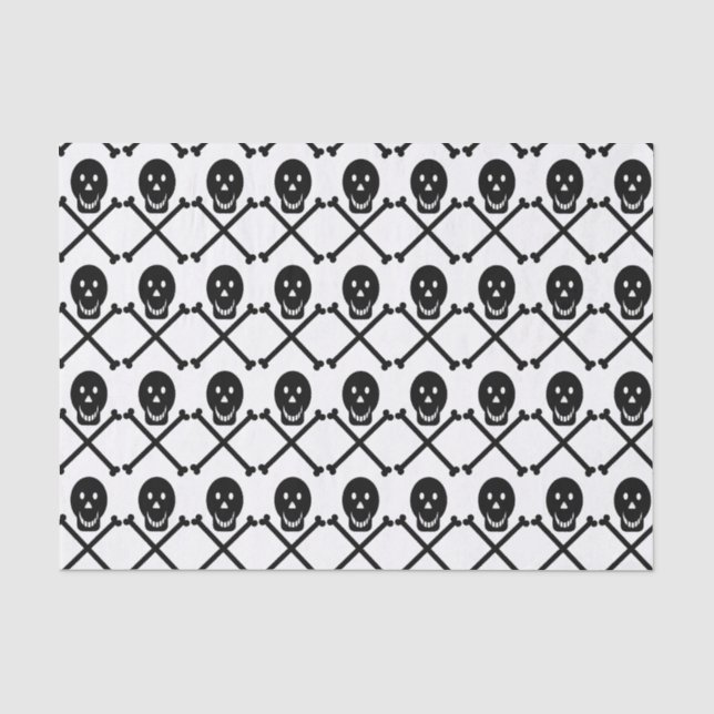 Mousseline crânes heureux croisés 2 papier de tissu (Recto)