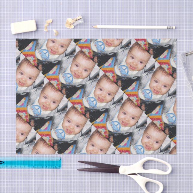 Mousseline Customisez-le avec votre motif photo Papier Tissu (Artisanat)