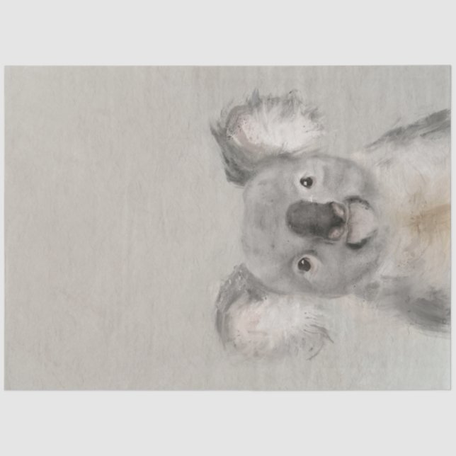 Mousseline Cute Australian Koala Decoupage papier de papier t (Recto)