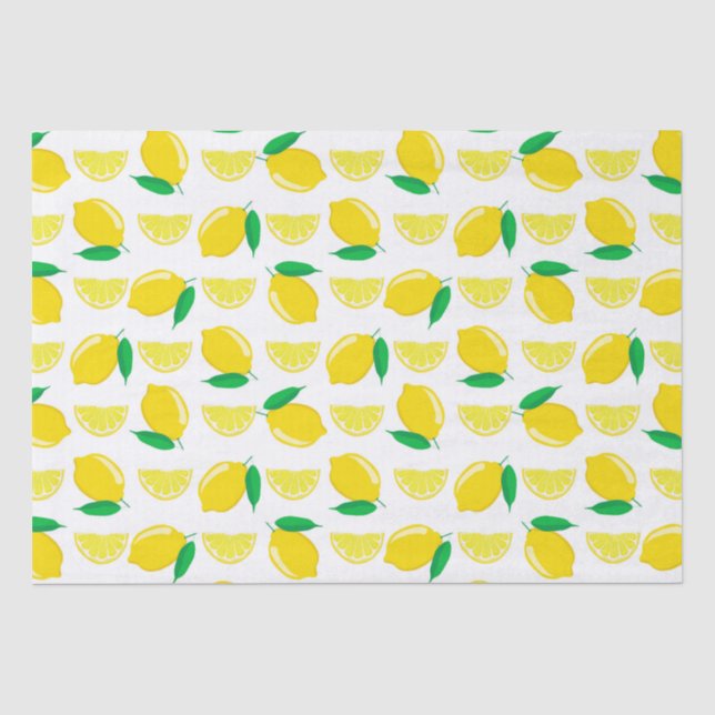 Mousseline Cute Motif citron Découpage Fruit papier (Recto)
