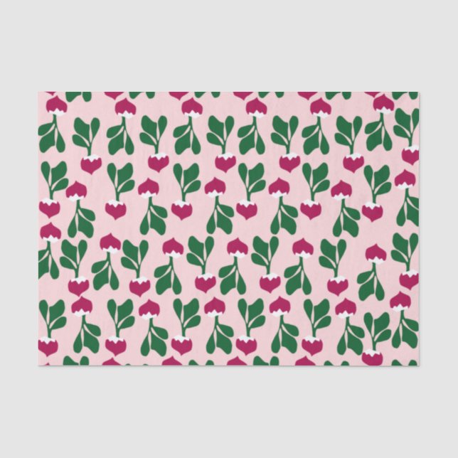 Mousseline Cute Radis Papier Tissu (Recto)