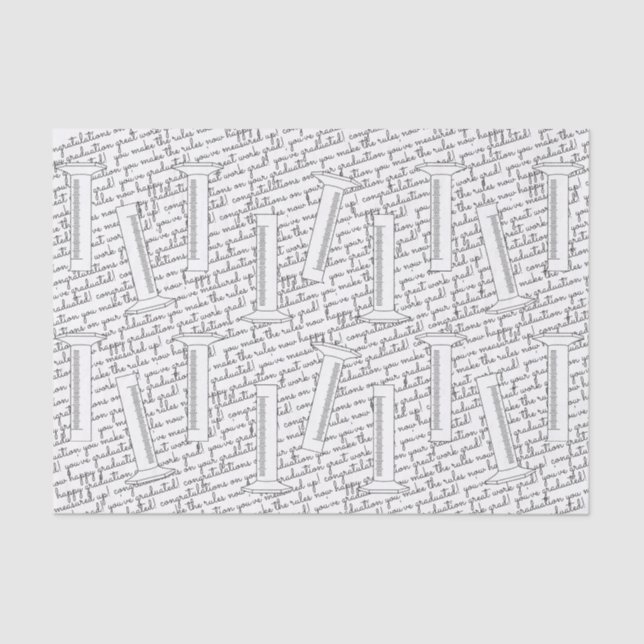 Mousseline Cylindre diplômé Happy Graduation Tissu Papier 2 (Recto)