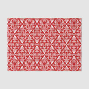 Mousseline Damask 01 Papier rouge-blanc-papier
