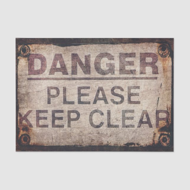 Mousseline Danger Meubles Découpage ou papier de tissus (Recto)