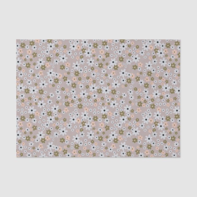 Mousseline Danses Papier Tissu Rose (Recto)