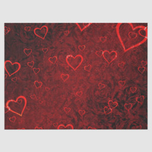 Mousseline Découpage des Coeurs rouges gothiques 20x30 Papier
