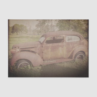 Mousseline Découpage en papier de tissu de voiture Vintage