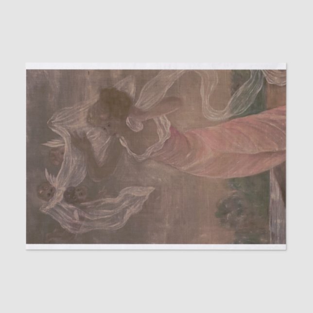 Mousseline Découpage en papier de tissus Angel de la femme vi (Recto)