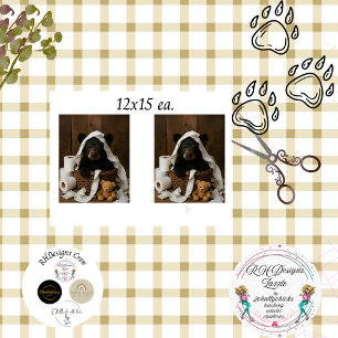 Mousseline Découpage Ours Whimsical Cub Toilette Papier Salle