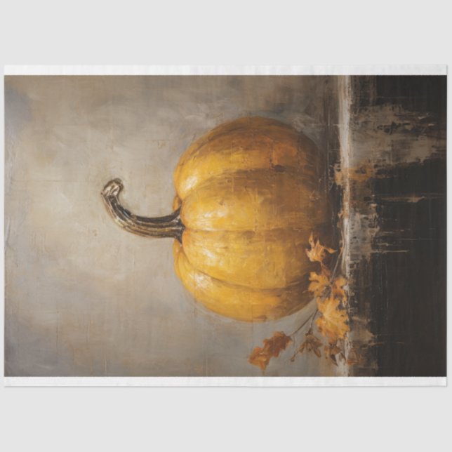 Mousseline Découpage papier Citrouille vintage (Recto)