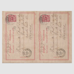 Mousseline Découpage papier de tissus - Carte postale alleman