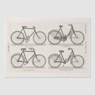 Mousseline DÉCOUPAGE : PAPIER MOUSSELINE: VÉLOS vintages