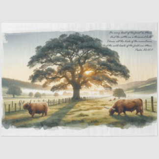 Mousseline Découpage Papier Tissu Psaume 50; 10-11 Campagne