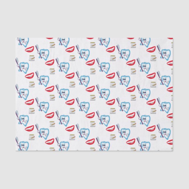 Mousseline Dentiste décoratif en papier de tissus (Recto)