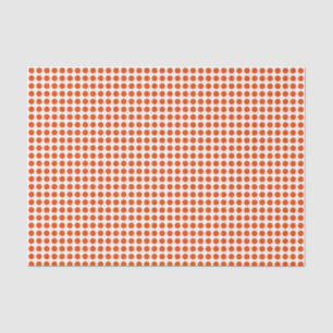 Mousseline Des points orange vifs sur du papier blanc