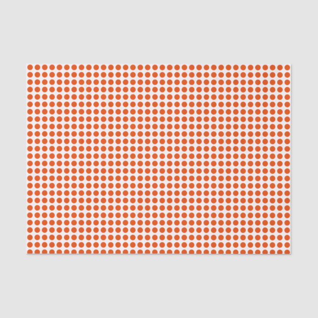 Mousseline Des points orange vifs sur du papier blanc (Recto)