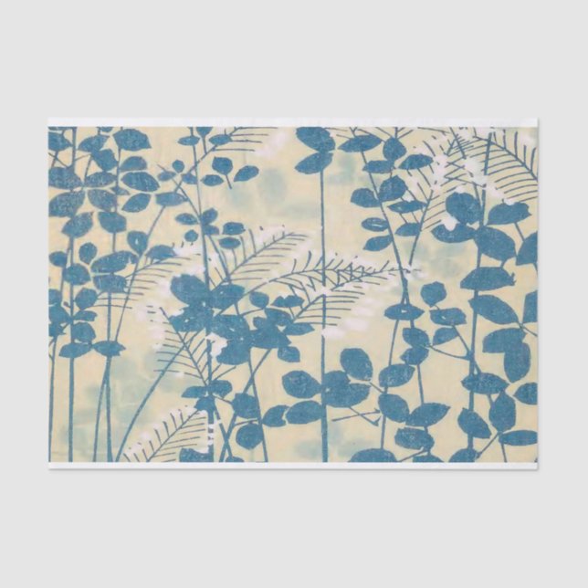 Mousseline Design de fleurs anciennes - Papier Tissu pour l'a (Recto)