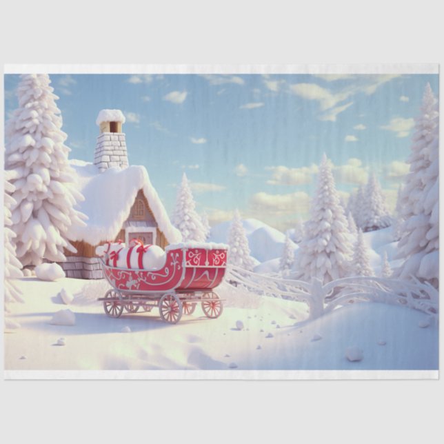 Mousseline Détendez-vous sur papier de découpage de neige 1 (Recto)