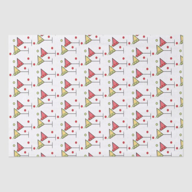 Mousseline Deux cocktails - Papier Tissu (Recto)