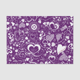 Mousseline Doodles D'Amour Du Coeur Papier Enveloppé De Tissu