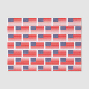 Mousseline Drapeau américain patriotique giftwrap papier tiss