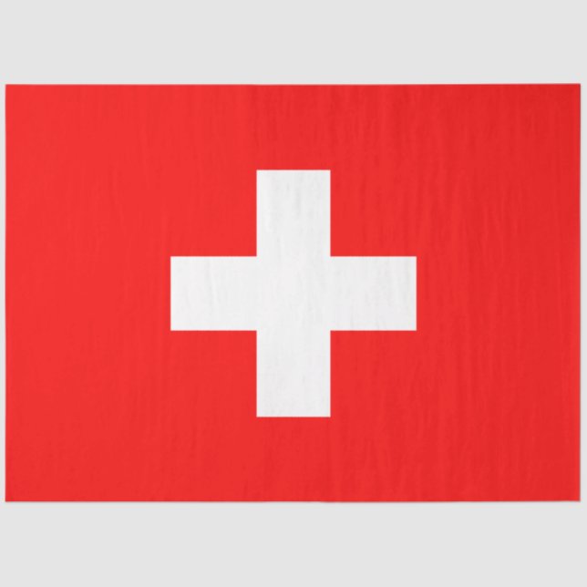 Mousseline Drapeau suisse (Suisse) Papier de tissus (Recto)