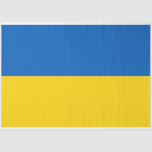 Mousseline Drapeau ukrainien (Ukraine) - Papier de tissus (Recto)