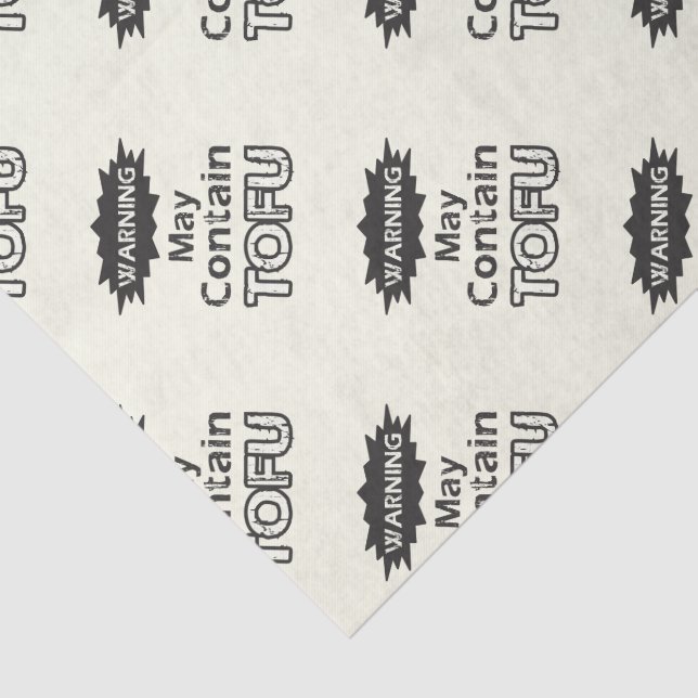 Mousseline Drôle Tofu thème Tissu Papier (Détail)