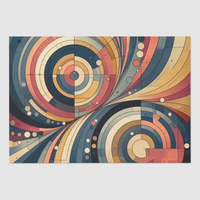 Mousseline Dualité - Bauhaus - Papier d'enveloppement de tiss (Recto)