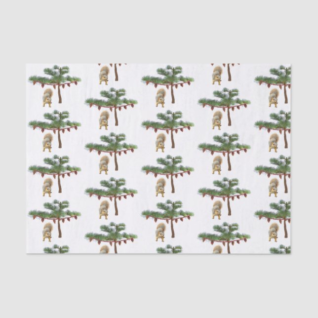 Mousseline Écureuil sous le papier de tissus d'arbre (Recto)