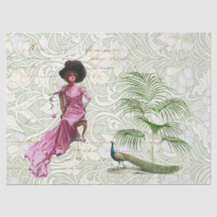 Mousseline Edwardian Lady, Peacock avec l'écriture papier de