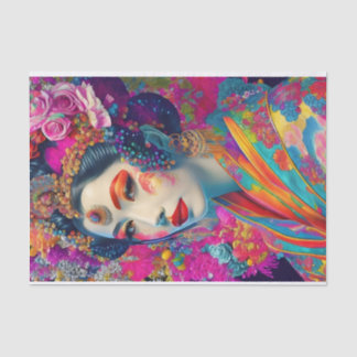 Mousseline Elégant moderne Geisha Découpage papier de papier 